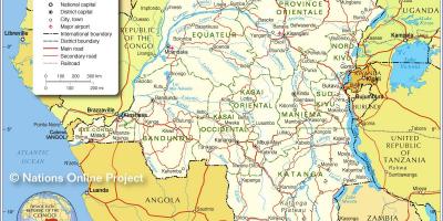 خريطة جمهورية الكونغو الديمقراطية
